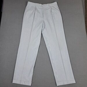 Saks Fifth Avenue‎ Pants Mens 36R Seersucker Silk Blend Striped Casual Dressy